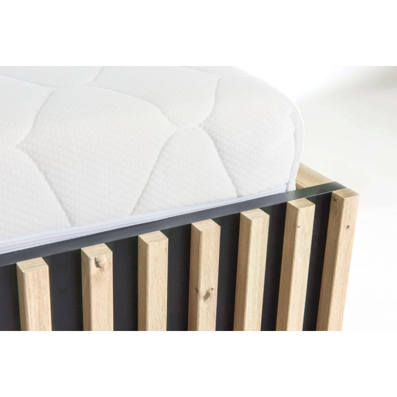 Łóżko Cali C16 180x200 Jarstol dąb artisan/czarny