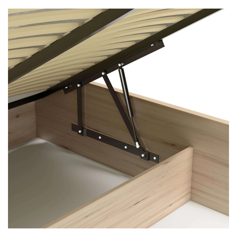 Łóżko Cali C16 180x200 Jarstol dąb artisan/czarny