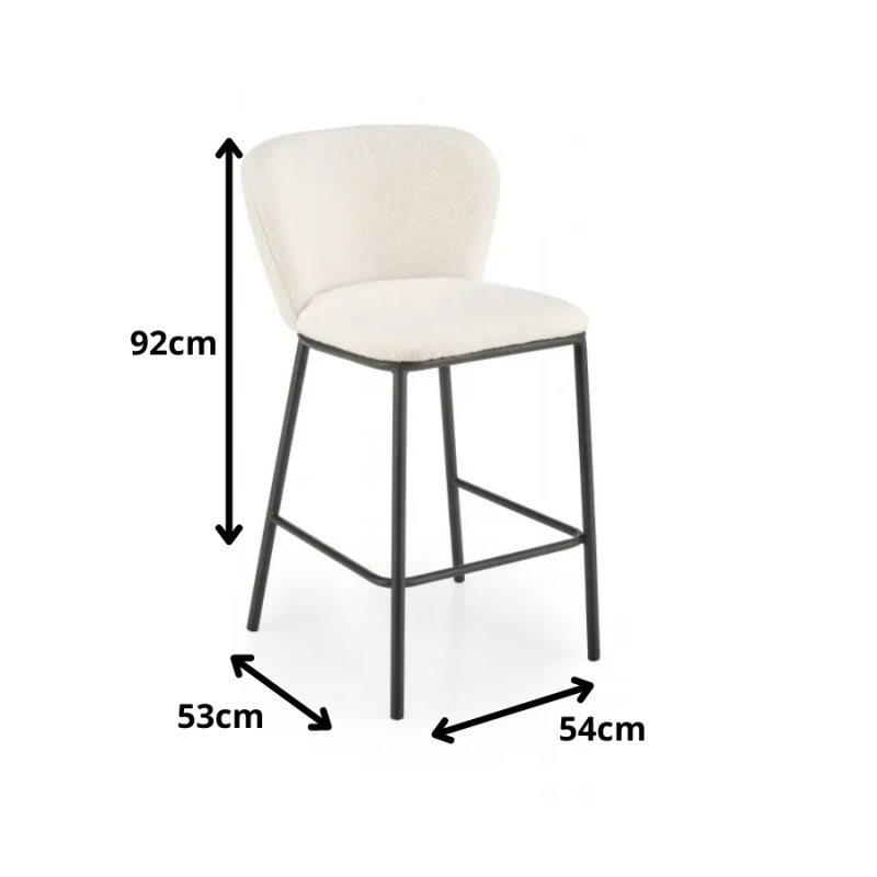 Hoker H119 kremowy tkanina boucle