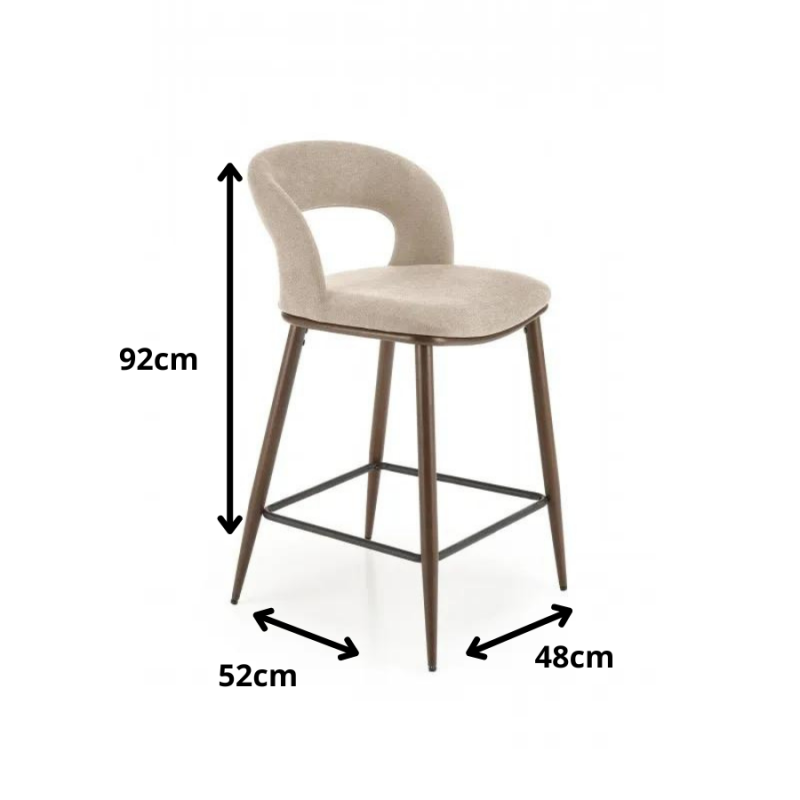 Hoker H114 beżowy/ orzechowy stelaż