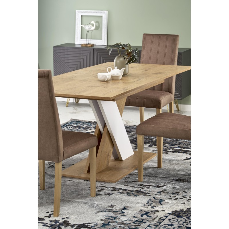 XARELTO stół rozkładany dąb lancelot - biały