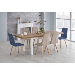 TIAGO stół rozkładany 140-220/80 blat: dąb lancelot, nogi: biały TIAGO stół rozkładany 140-220/80 blat: dąb lancelot, nogi: biały