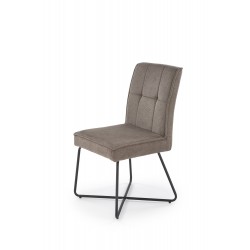 K534 krzesło nogi - czarne, siedzisko - popielate