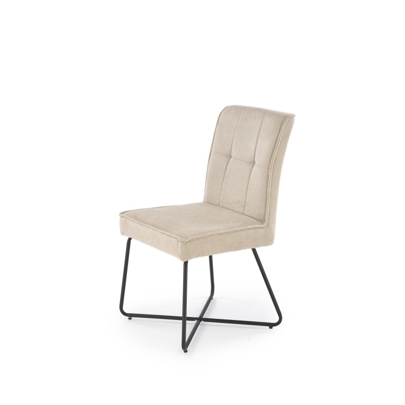 K534 krzesło nogi - czarne, siedzisko - beżowe
