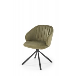 K533 krzesło nogi - czarne, siedzisko - oliwkowe