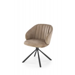 K533 krzesło nogi - czarne, siedzisko - cappuccino