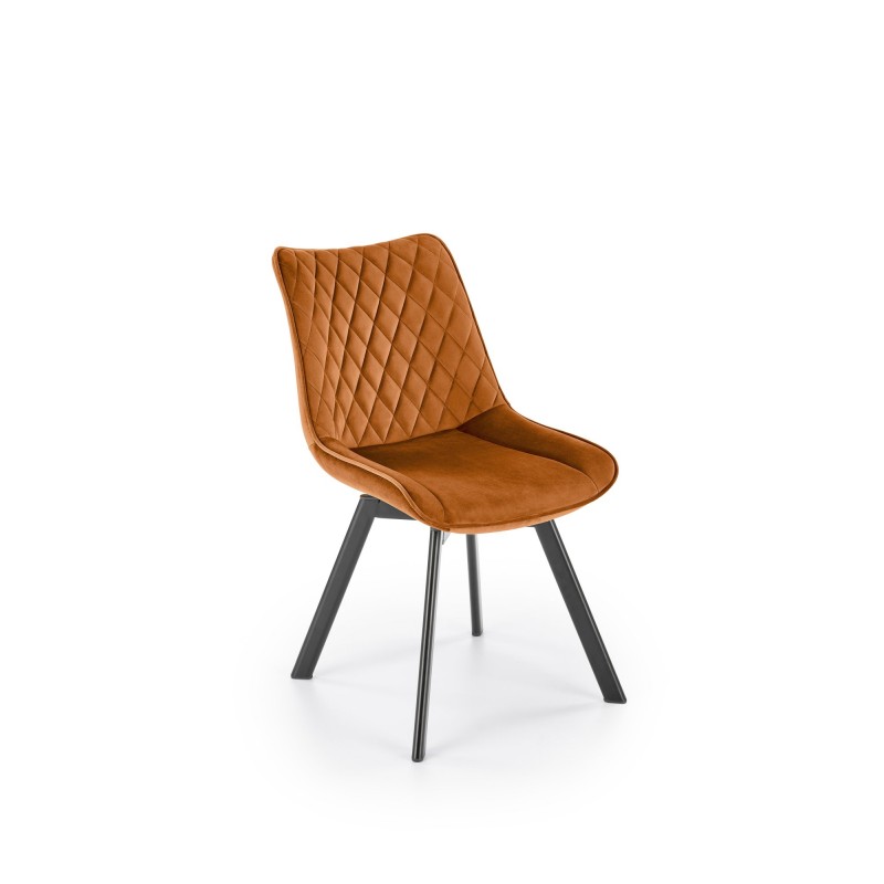 K520 krzesło nogi - czarne, siedzisko - cynamonowy