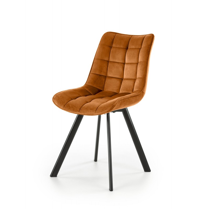 K332 krzesło nogi - czarne, siedzisko - cynamonowy