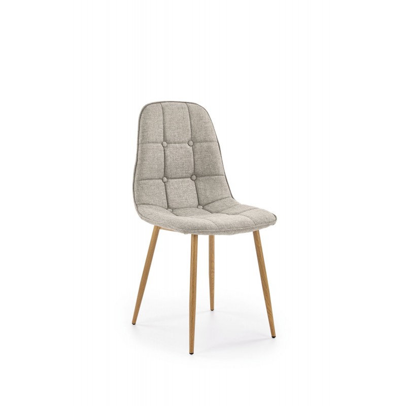 K316 krzesło tapicerka - beżowa, nogi - dąb miodowy