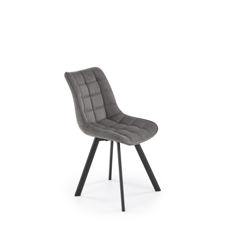 K549 krzesło nogi - czarne, siedzisko - popielaty