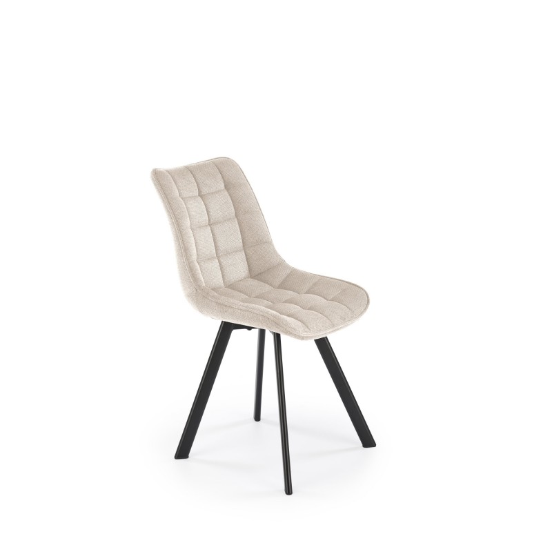 K549 krzesło nogi - czarne, siedzisko - beżowy