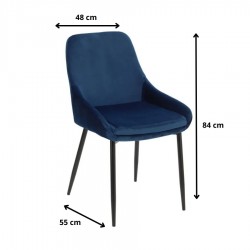 Krzesło Felicity niebieskie