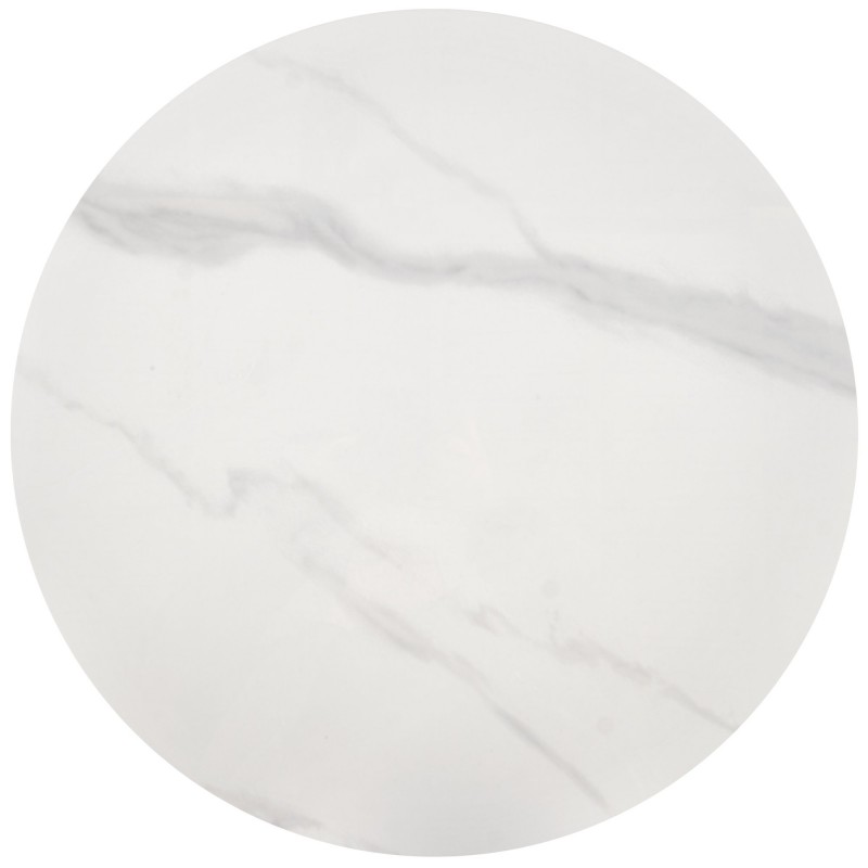 TALBI  ława biały marmur / biały / złoty