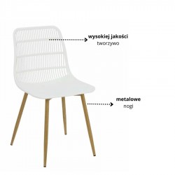Krzesło Jessie białe