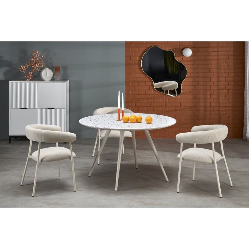 ARAMIS stół, blat - lastryko, nogi - biały