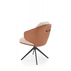 K527 krzesło brązowy / beżowy