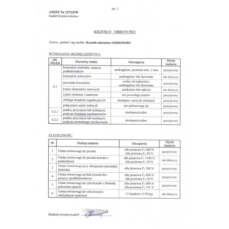 GERONIMO fotel gabinetowy czarny