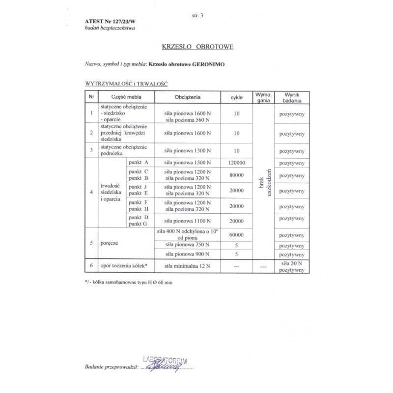 GERONIMO fotel gabinetowy czarny