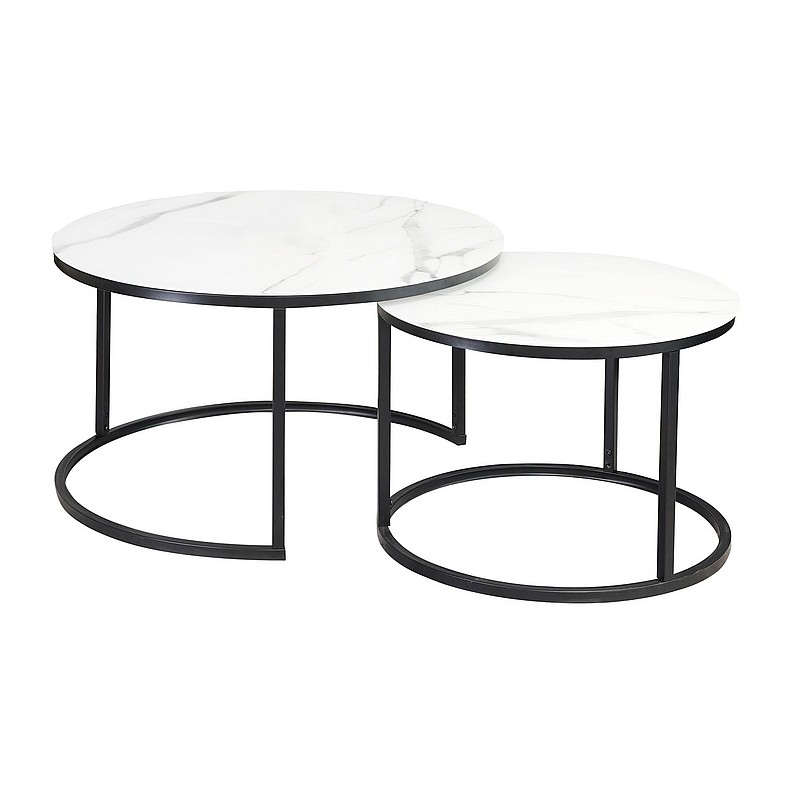 ŁAWA ATLANTA C BIAŁY MAT EFEKT MARMURU / CZARNY MAT ZESTAW