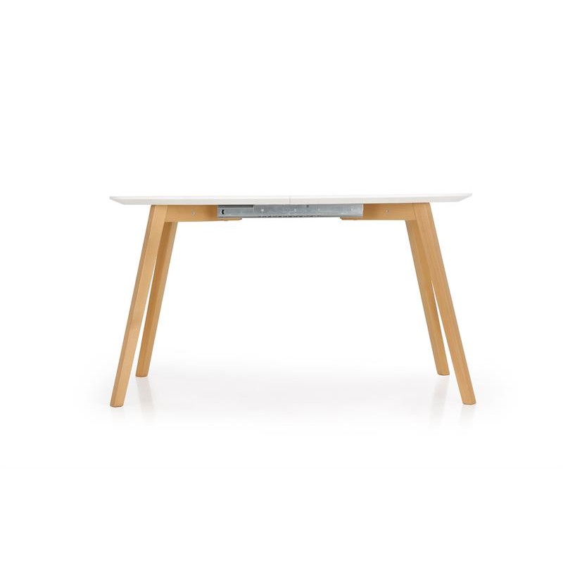 CALIBER stół rozkładany biały / dąb san remo (1p 1szt)