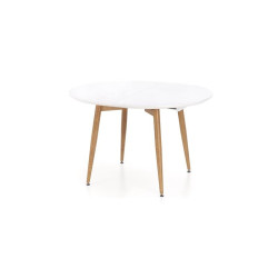 CALIBER stół rozkładany biały / dąb san remo (1p 1szt)