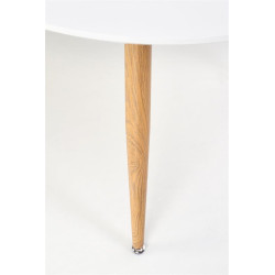 CALIBER stół rozkładany biały / dąb san remo (1p 1szt)