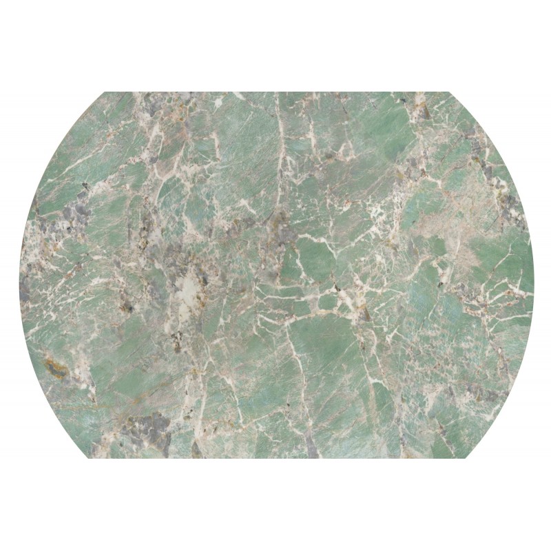 GIOVANI stół okrągły, blat - zielony marmur, nogi - czarny