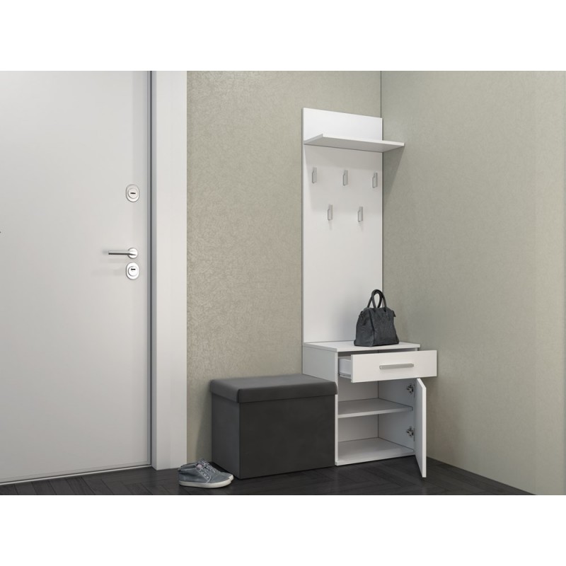 WIESZAK SZAFKA NA BUTY MISSISIPI BIEL MAT