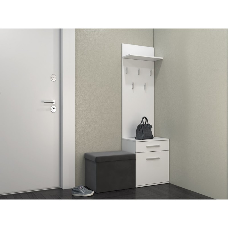 WIESZAK SZAFKA NA BUTY MISSISIPI BIEL MAT