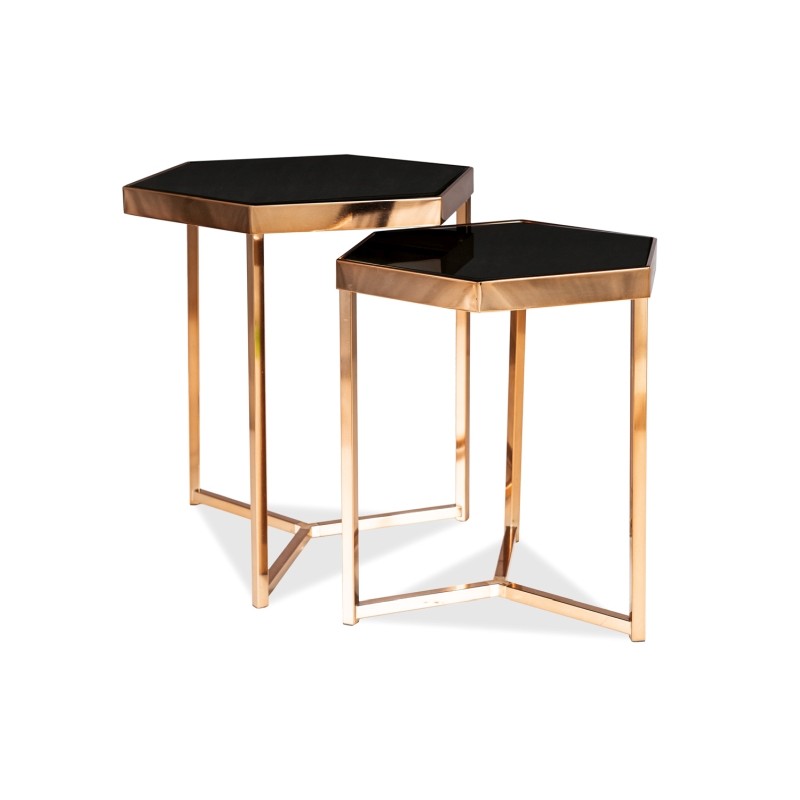 ŁAWA MILOS CZARNY/SZAMPAN (ZESTAW)