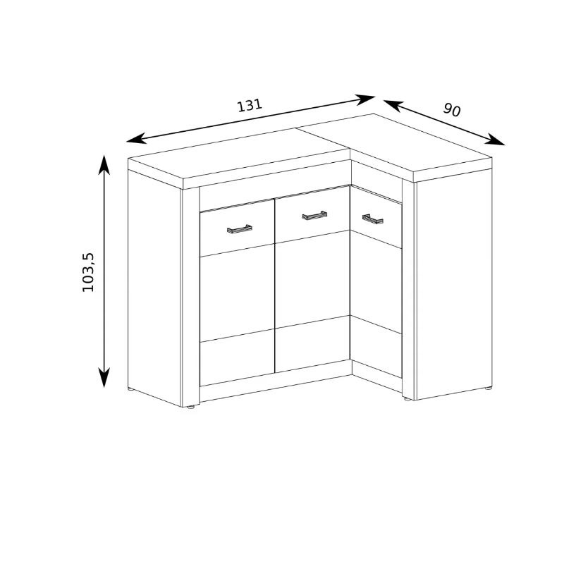 copy of Komoda Indianapolis 108,5cm I17 jesion