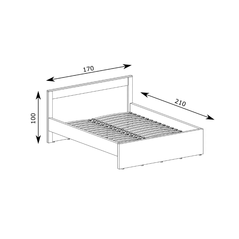 Łóżko Indianapolis 160x200cm I19 jesion jasny/ciemny/kraft biały