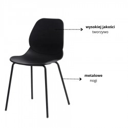 Krzesło Jennifer czarne
