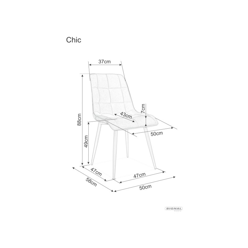 KRZESŁO CHIC VELVET CZARNY STELAŻ/CZARNY BLUVEL 19