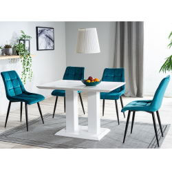 KRZESŁO CHIC VELVET CZARNY STELAŻ / TURKUS BLUVEL 85