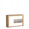 Komoda z witryną 144cm Livinio L3 dąb ribbeck/biały