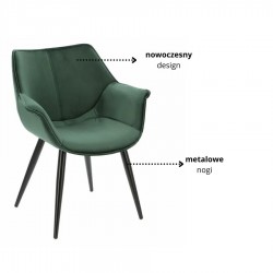 Krzesło Kamila zielone