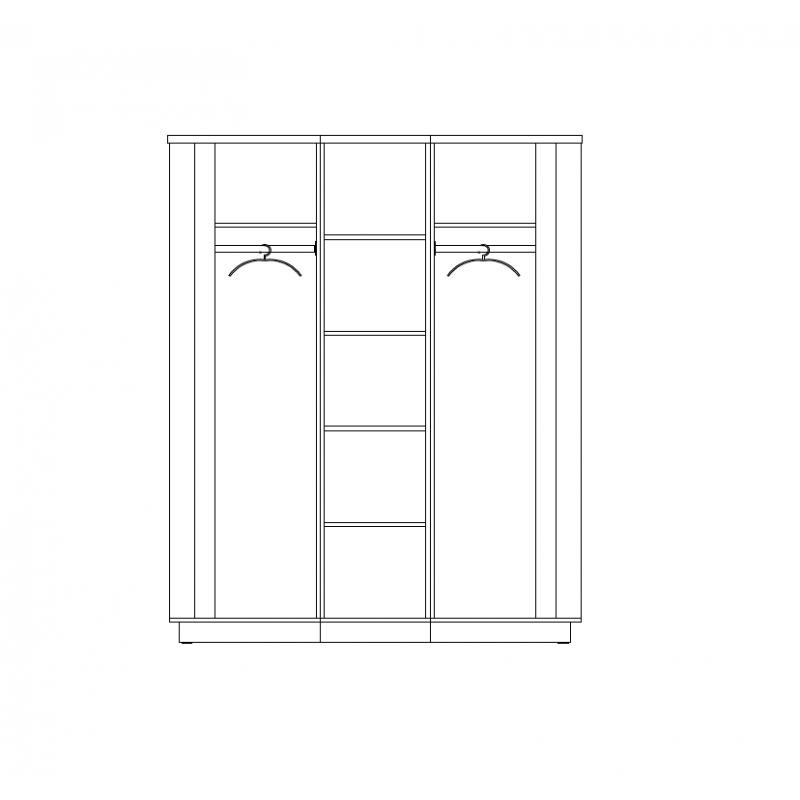 Szafa 2 Lamello art.14 Meble Gołąb Dąb craft / czarny