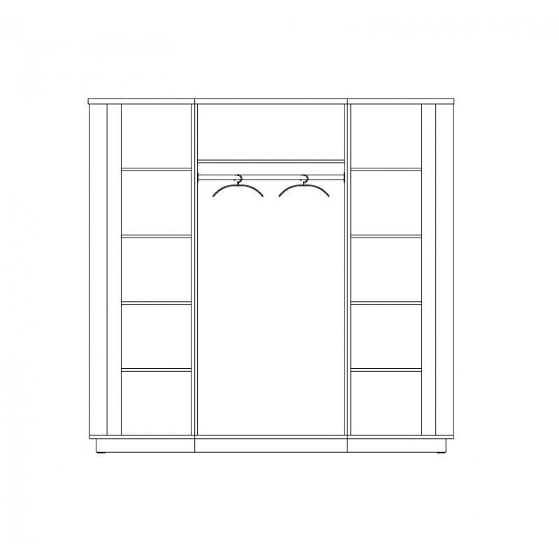 Szafa 3 Lamello art.15 Meble Gołąb Dąb craft / czarny