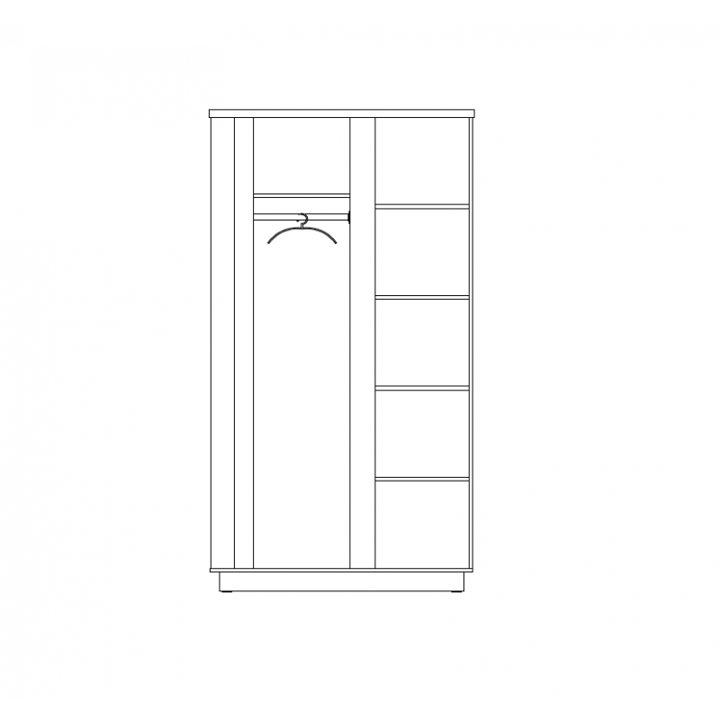 Szafa Lamello art.13 Meble Gołąb Dąb craft / czarny