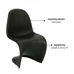 Krzesło Aisha czarne
