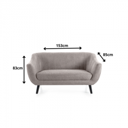 Sofa tapicerowana Elite 2 Brego beżowa/wenge