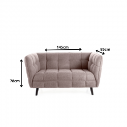 Sofa tapicerowana Castello 2 Brego beżowy/wenge