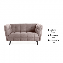 Sofa tapicerowana Castello 2 Brego beżowy/wenge