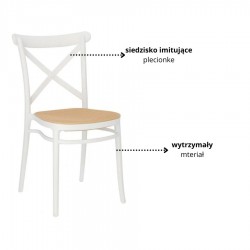 Krzesło Melany białe