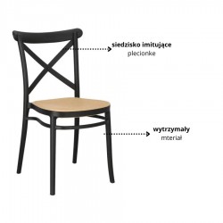 Krzesło Melany czarne