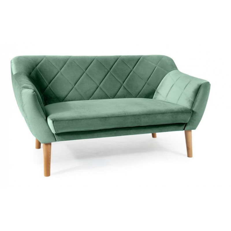 Tapicerowana sofa Karo 2 Velvet zielony/buk