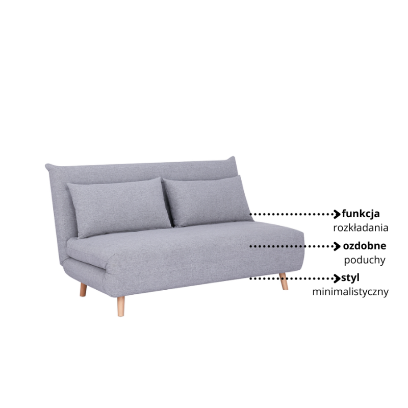 SOFA SPIKE II SZARY TAP.137/BUK