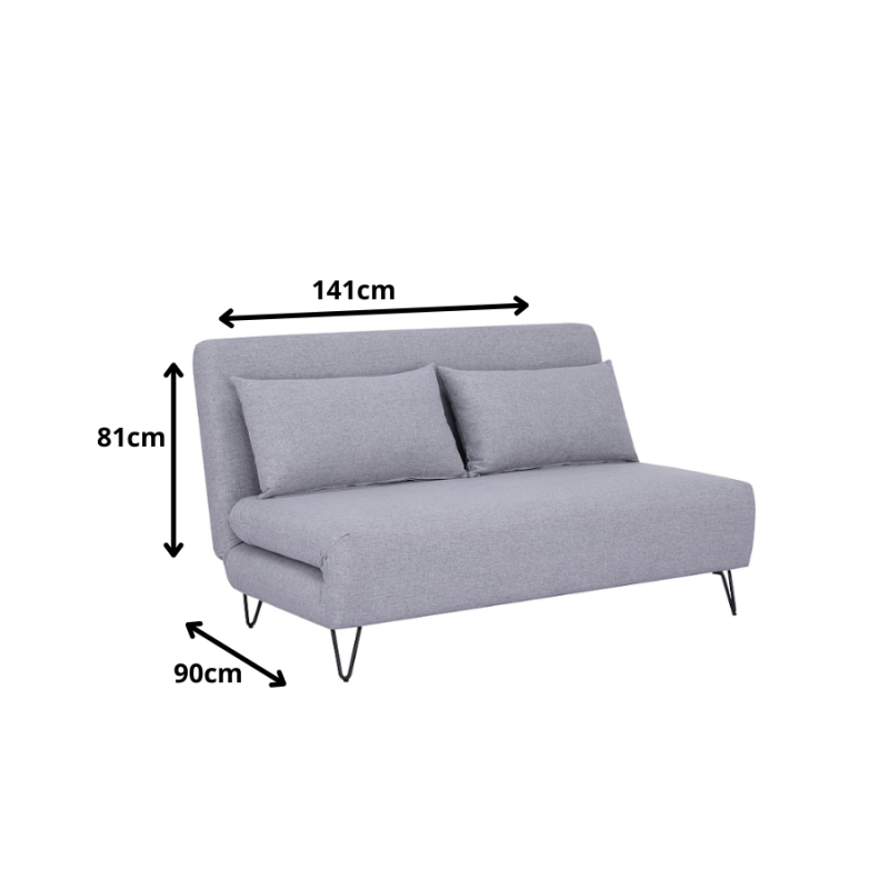 Sofa z funkcją spania Zenia II szary/czarny