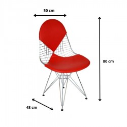 Krzesło Nadia czerwone